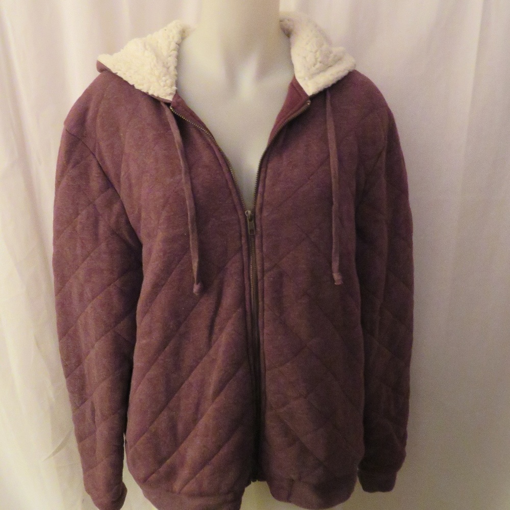 ALTERNATIVE PURPLE HOODED SWEATSHIRT SZ L